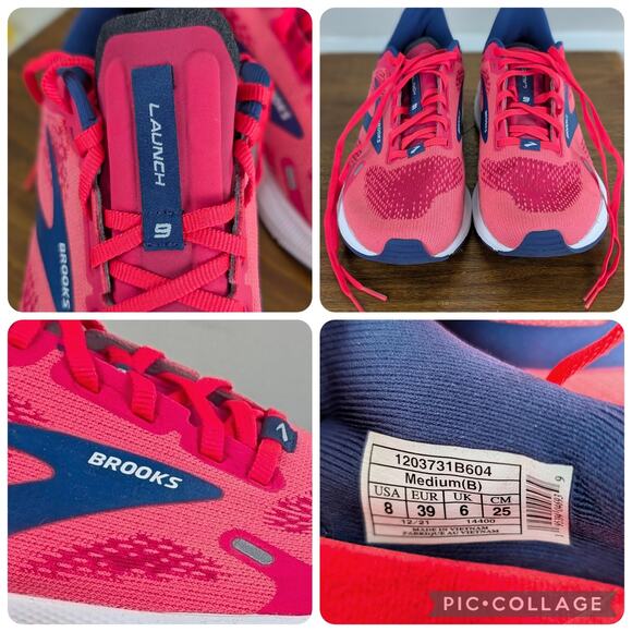 NEW Brooks Launch 9 Running Sneakers Shoes Active Performance Hot Pink Size 8 - Picture 14 of 14